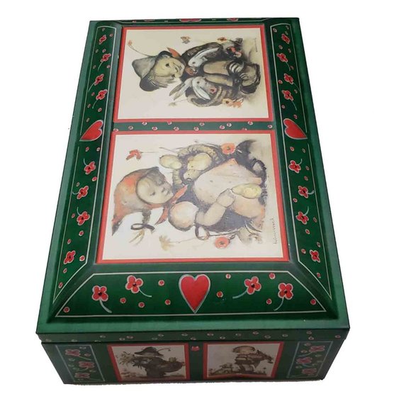 Vintage E Otto Schmidt Nurnberg Germany Metal Tin Cookie or Biscuit Box - Picture 2 of 4